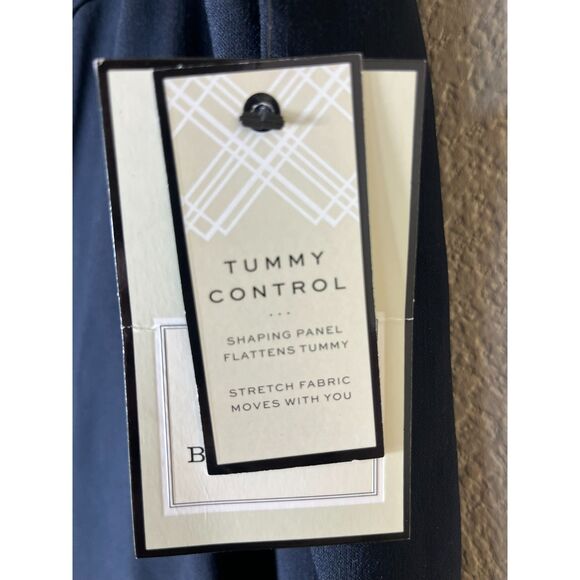 NWT Dana Buchman Black Tie Slim Straight Mid Rise Pants XL Short Tummy Control - Picture 6 of 8